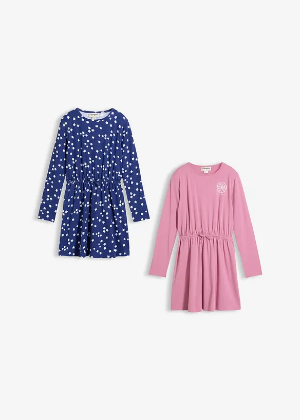 Lot de 2&nbsp;robes en jersey coton, bonprix