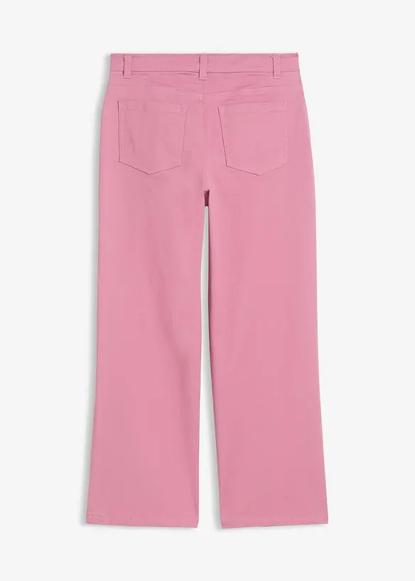 Pantalon twill cropped en coton extensible, bonprix