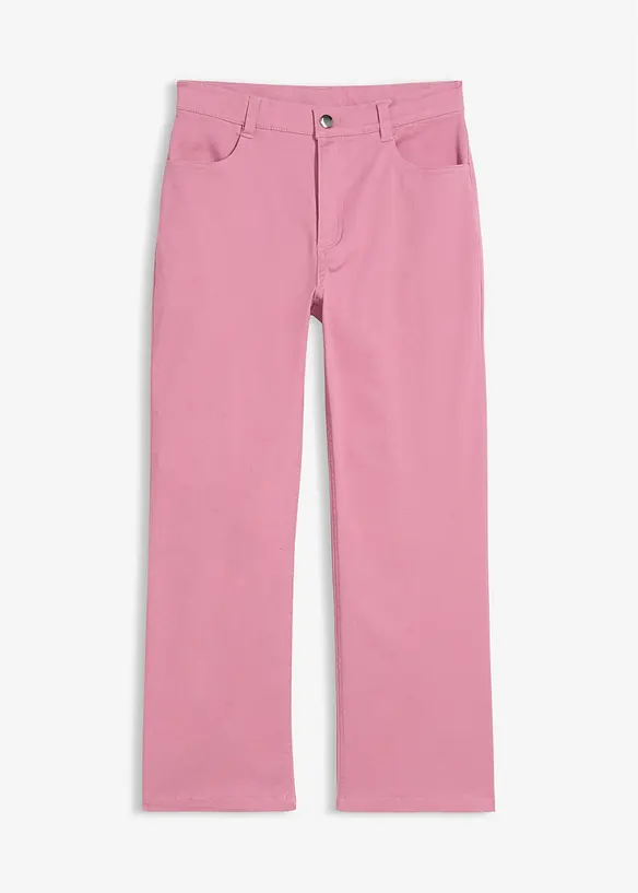Pantalon twill cropped en coton extensible, bonprix
