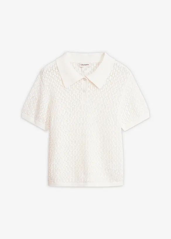 Pull ajour&eacute; 100% coton, bonprix