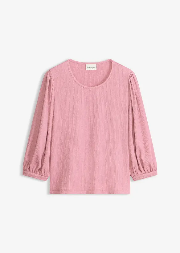 Blouse en jersey cr&ecirc;pe textur&eacute;, bonprix