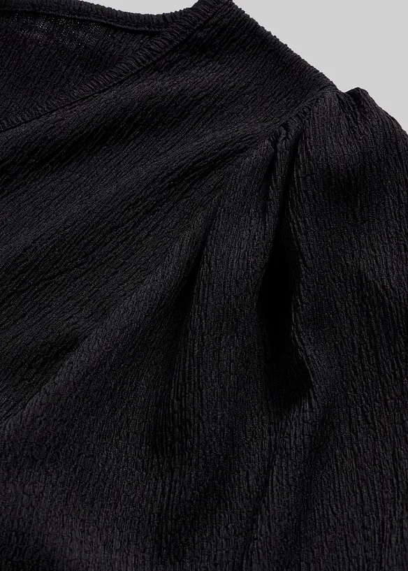 Blouse en jersey cr&ecirc;pe textur&eacute;, bonprix