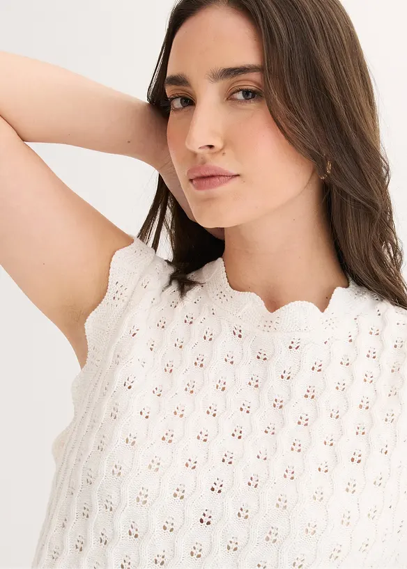 Top en maille 100% coton, bonprix