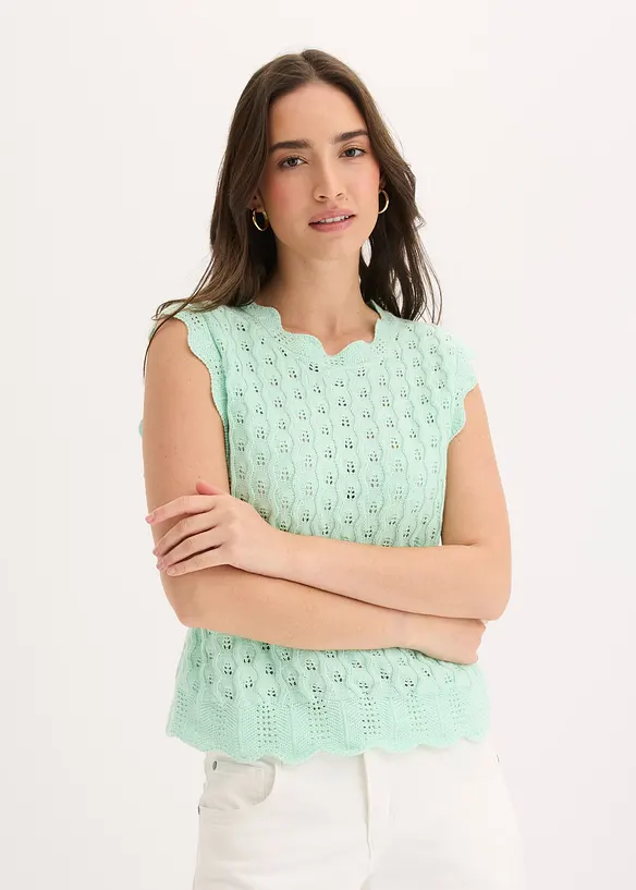 Top en maille 100% coton, bonprix