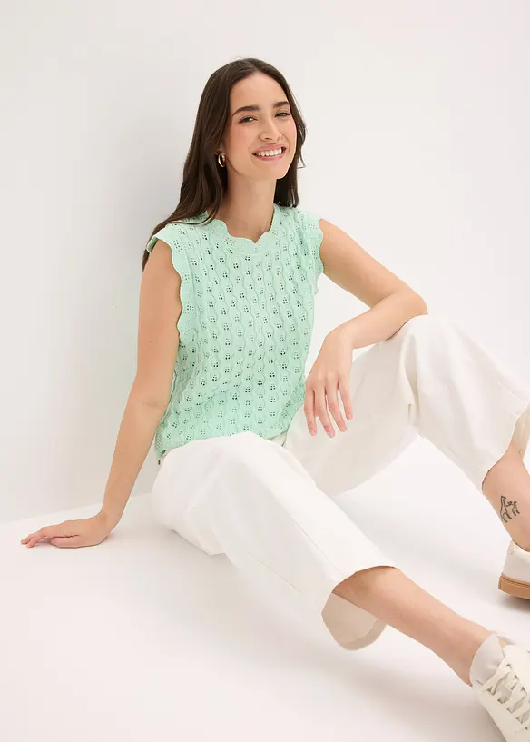 Top en maille 100% coton, bonprix