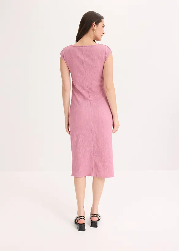 Robe en jersey cr&ecirc;pe textur&eacute;, bonprix