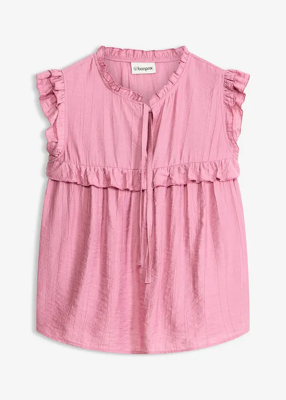Blouse volant&eacute;e en viscose m&eacute;lang&eacute;e, bonprix