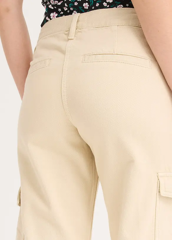 Pantalon cargo 100% coton, bonprix