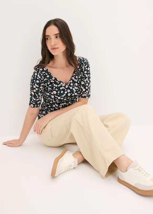 Pantalon cargo 100% coton, bonprix