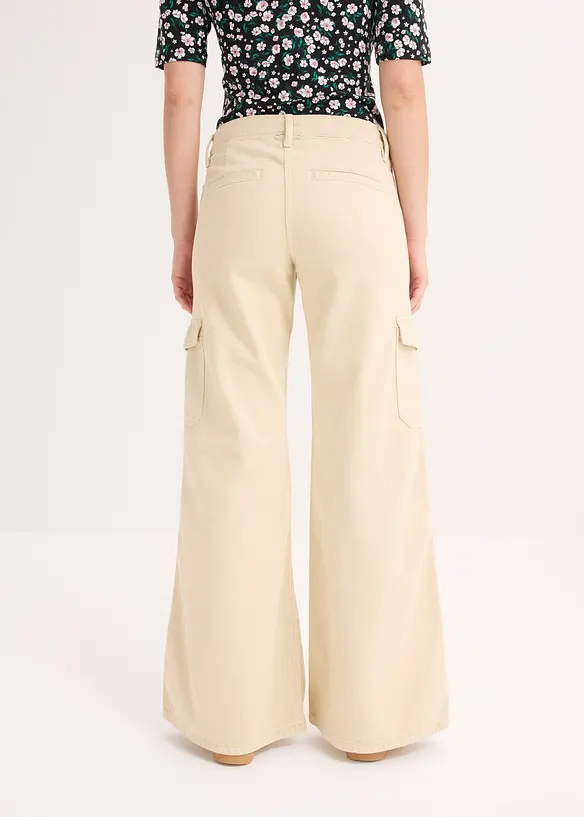 Pantalon cargo 100% coton, bonprix