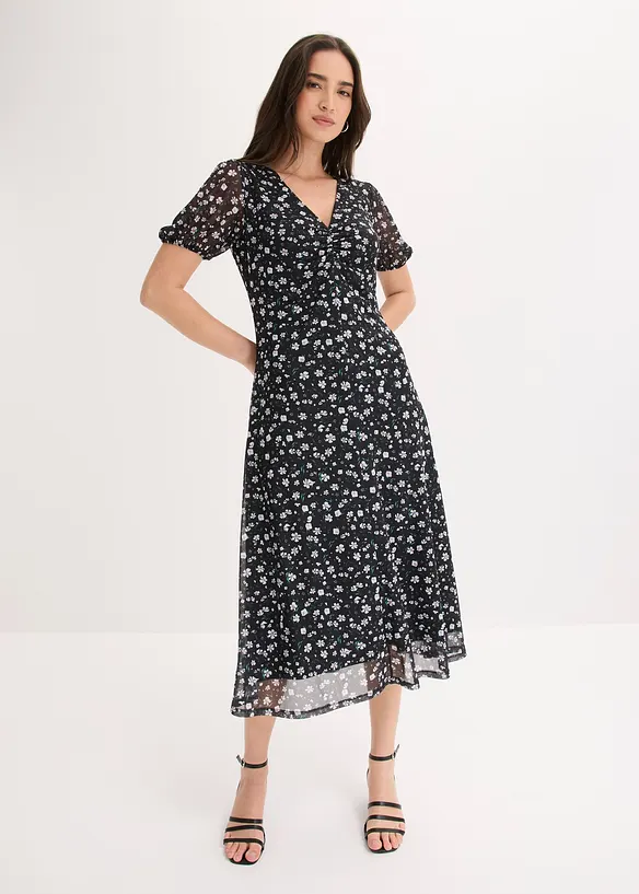 Robe &eacute;vas&eacute;e en jersey, bonprix
