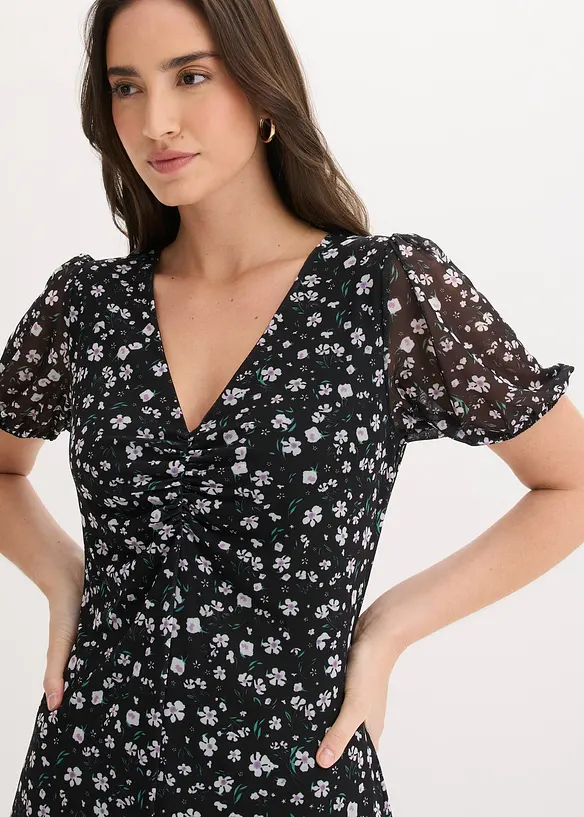 Robe &eacute;vas&eacute;e en jersey, bonprix