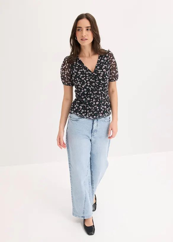 T-shirt en mesh d&eacute;licat, bonprix