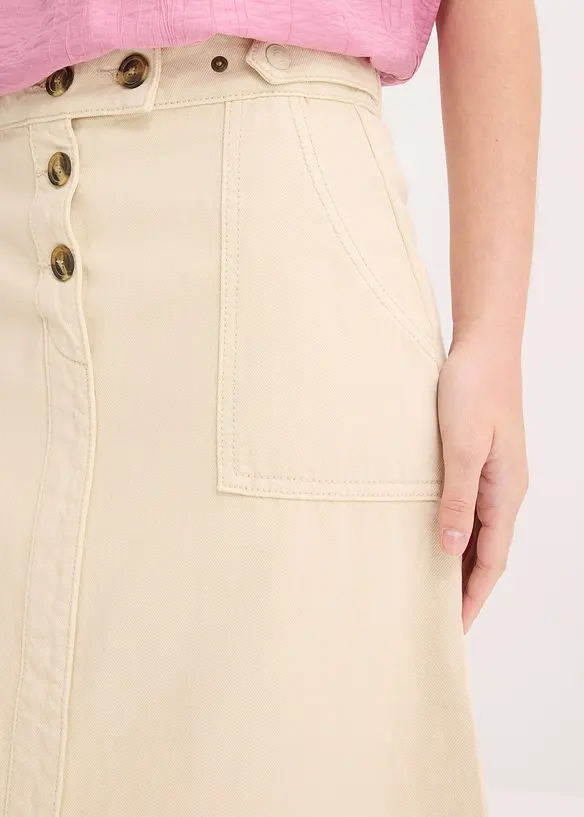 Jupe en twill 100% coton, bonprix