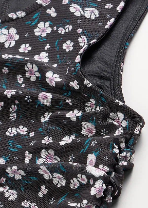 Robe courte et cintr&eacute;e en mesh, bonprix