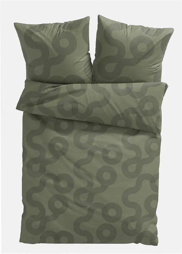 Parure de lit en coton m&eacute;lang&eacute;, bonprix