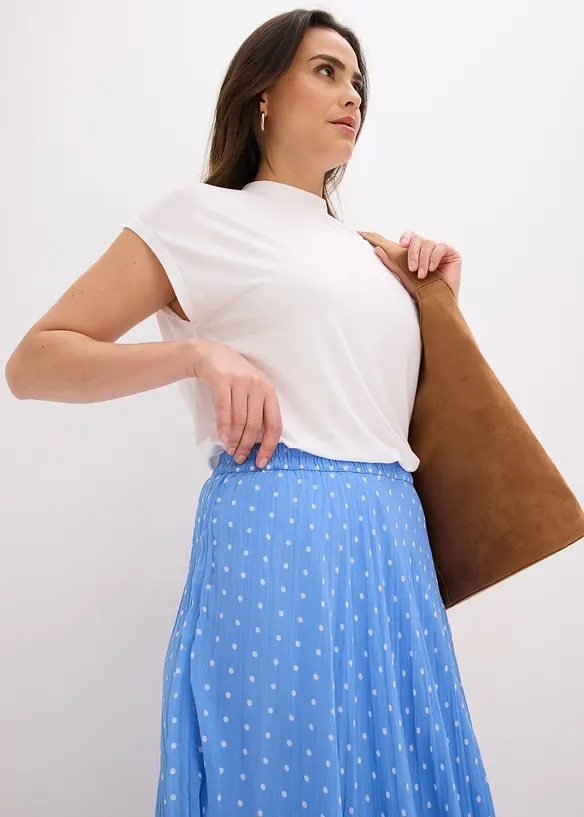 Jupe en mousseline effet froiss&eacute;, bonprix