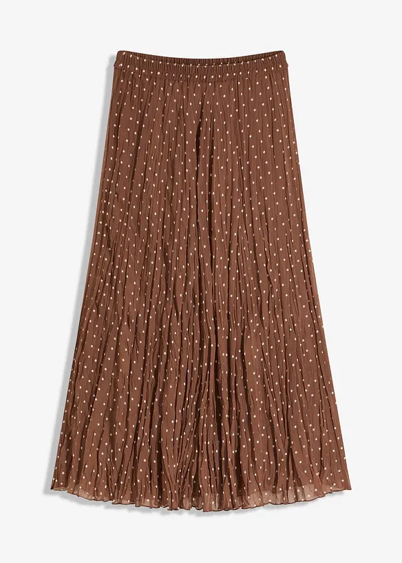 Jupe en mousseline effet froiss&eacute;, bonprix