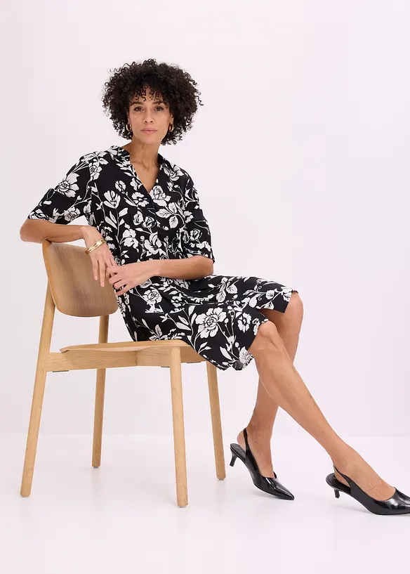 Robe-chemise en viscose fluide, bonprix