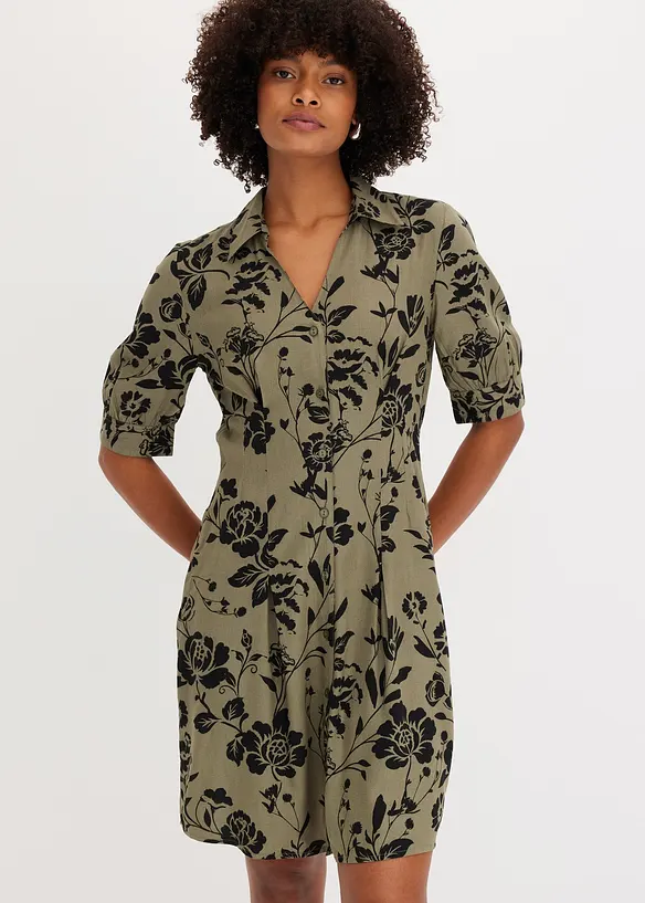 Robe-chemise en viscose fluide, bonprix