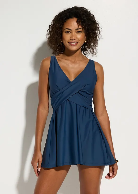 Tankini long (ens. 2 pces) &agrave; encolure V, bonprix