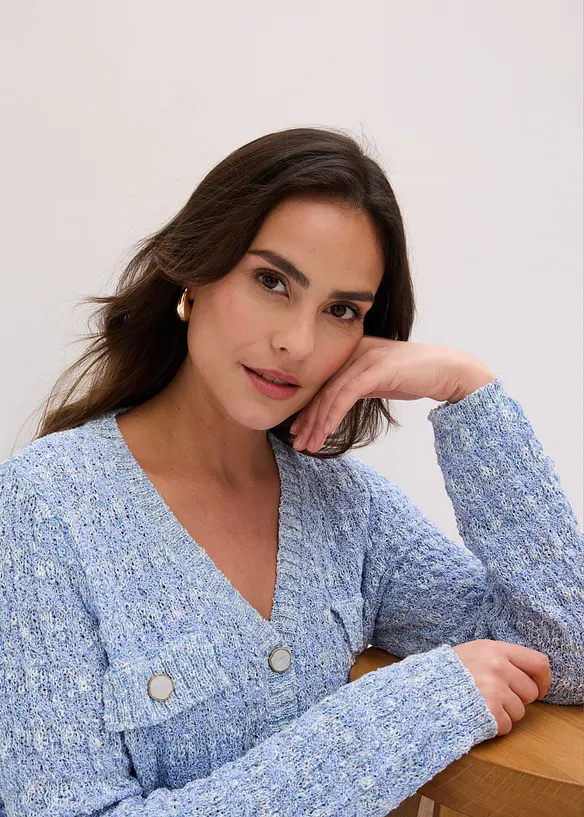 Gilet en maille bouclette, bonprix