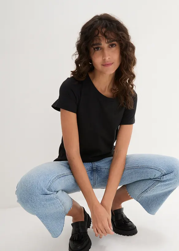 Lot de 5 T-shirts col rond, bonprix