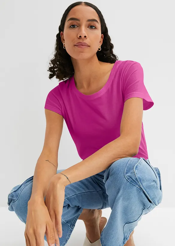 Lot de 5 T-shirts col rond, bonprix