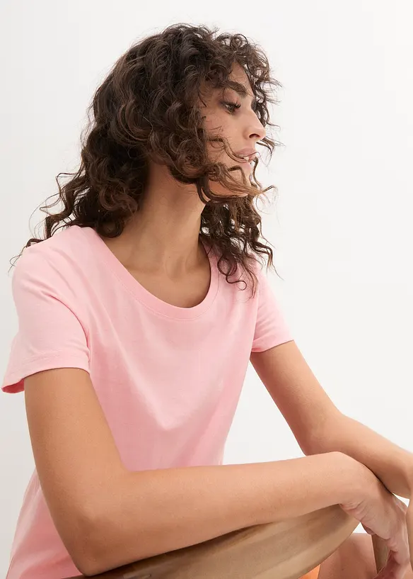 Lot de 5 T-shirts col rond, bonprix