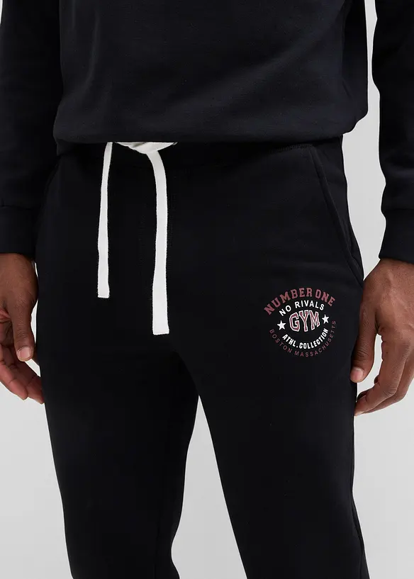 Pantalon de jogging avec d&eacute;tails sportifs, bonprix