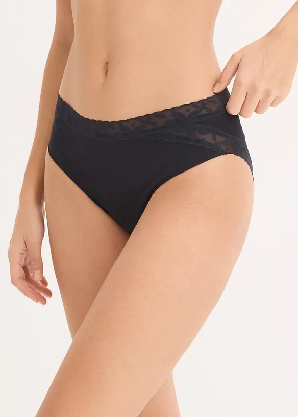 Lot de 5&nbsp;slips maxi avec dentelle, bonprix