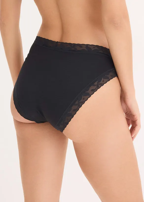 Lot de 5&nbsp;slips maxi avec dentelle, bonprix