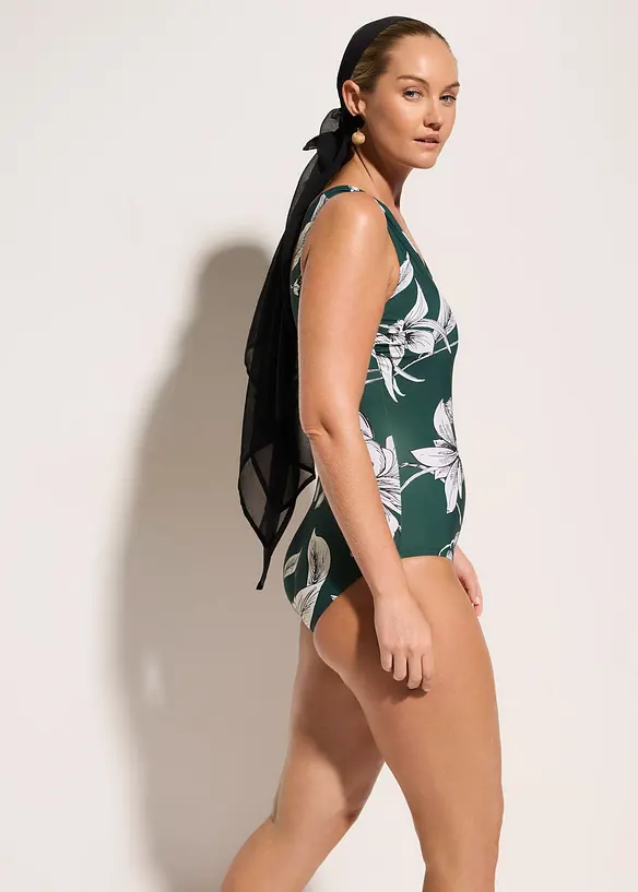 Maillot 1 pi&egrave;ce sculptant &agrave; larges bretelles, maintien l&eacute;ger, bonprix