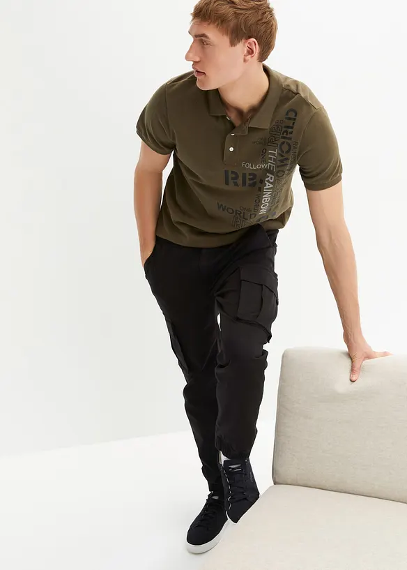 Pantalon jogger cargo droit, regular, bonprix