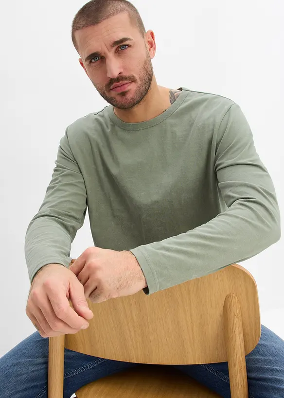 T-shirt manches longues 100% coton, bonprix