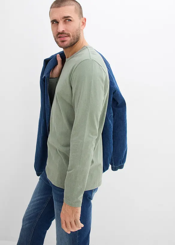 T-shirt manches longues 100% coton, bonprix