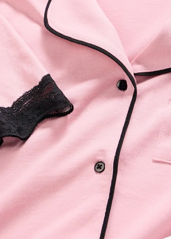 Pyjama boutonn&eacute; en mati&egrave;re douce, bonprix