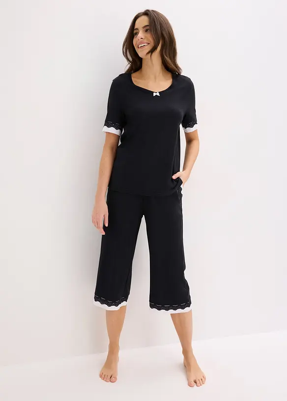 Pantalon de pyjama ample et doux, longueur 3/4, bonprix