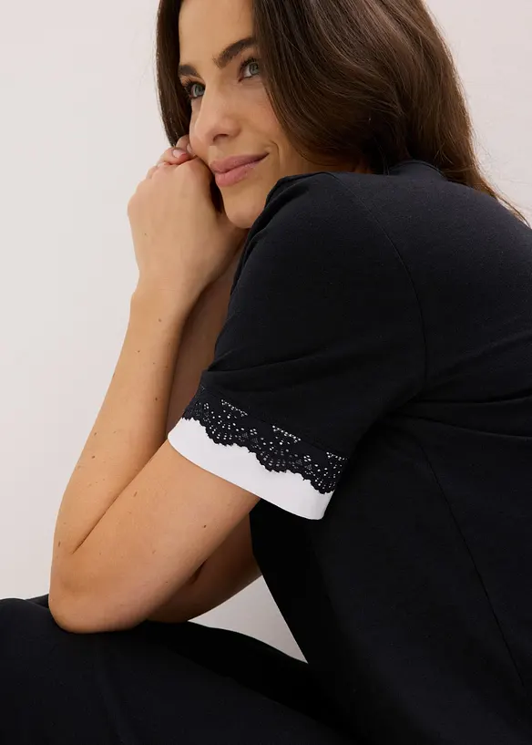 Pantalon de pyjama ample et doux, longueur 3/4, bonprix