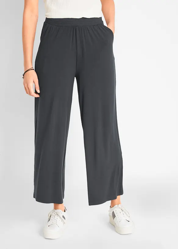 Pantalon fluide en jersey viscose, longueur 7/8, bonprix