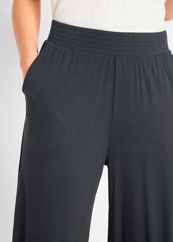 Pantalon fluide en jersey viscose, longueur 7/8, bonprix