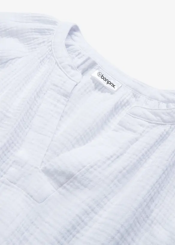 Blouse oversize en gaze de coton, bonprix