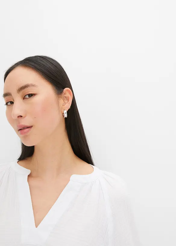 Blouse oversize en gaze de coton, bonprix