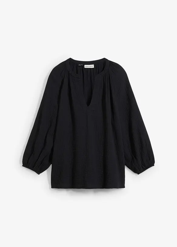 Blouse oversize en gaze de coton, bonprix
