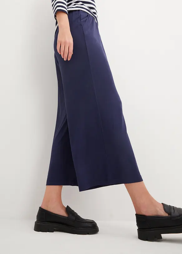 Pantalon fluide en jersey viscose, longueur 7/8, bonprix