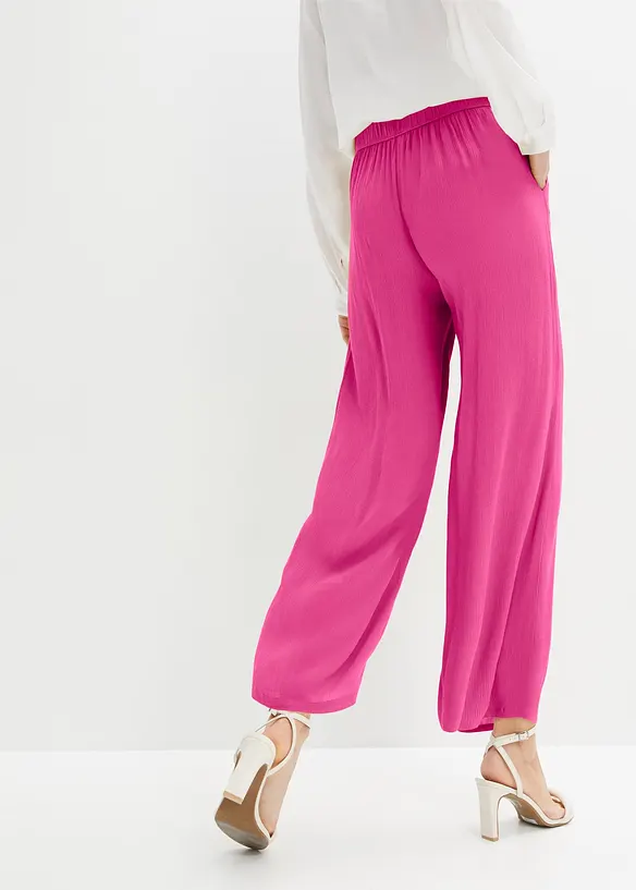 Pantalon en viscose, taille &eacute;lastiqu&eacute;e, bonprix