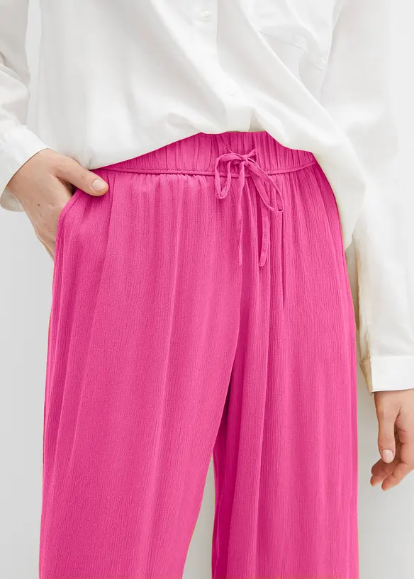 Pantalon en viscose, taille &eacute;lastiqu&eacute;e, bonprix