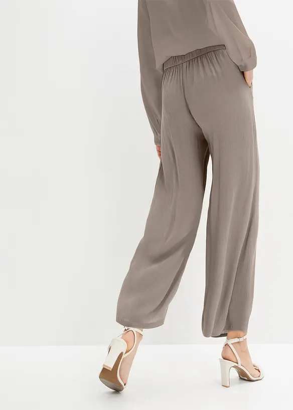 Pantalon en viscose, taille &eacute;lastiqu&eacute;e, bonprix