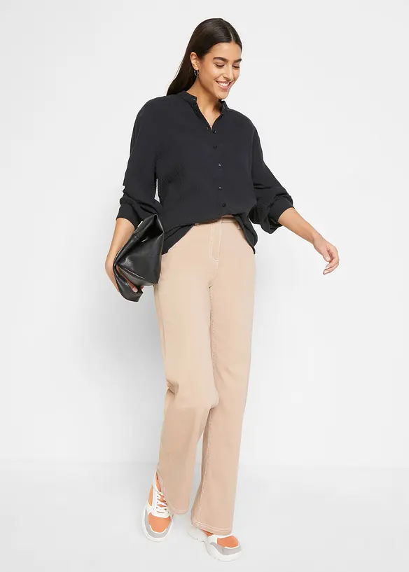 Chemisier long en gaze de coton, bonprix