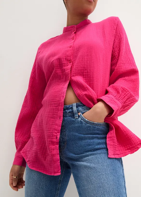 Chemisier long en gaze de coton, bonprix